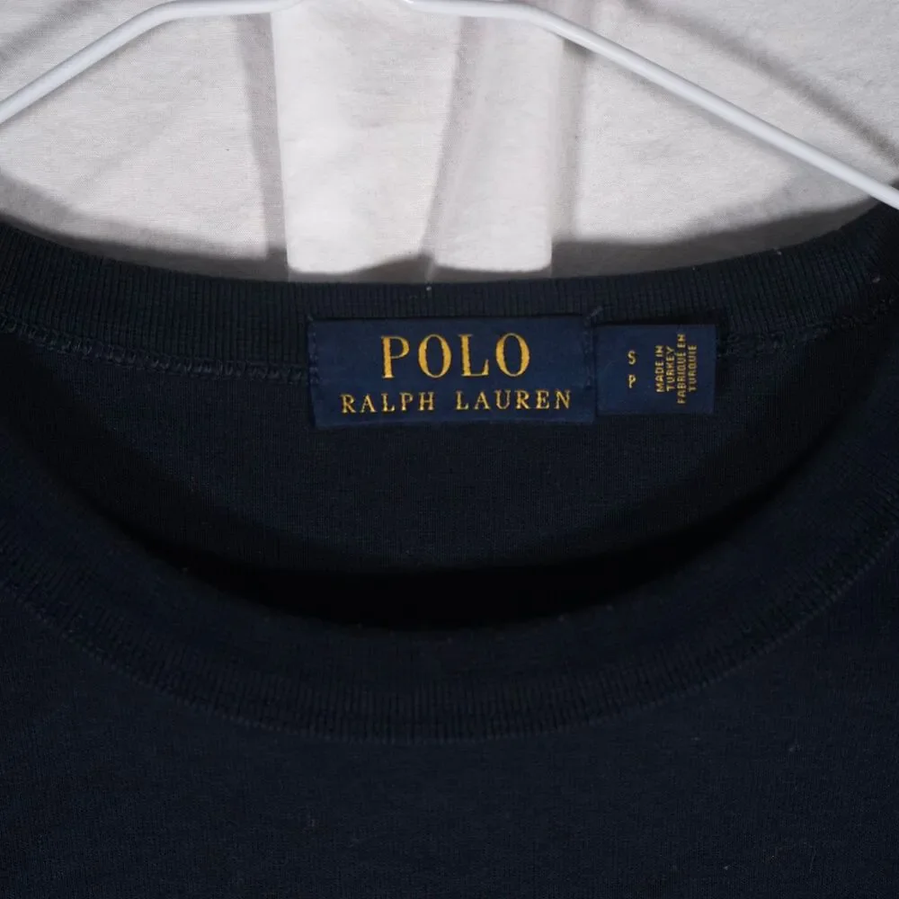 Polo Ralph Lauren Crewneck Sweatshirt Box Logo Spellout Navy White Small
